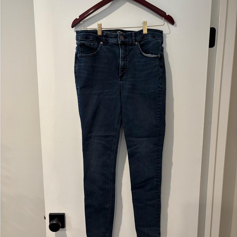 Express Dark Blue High Rise Jean Legging